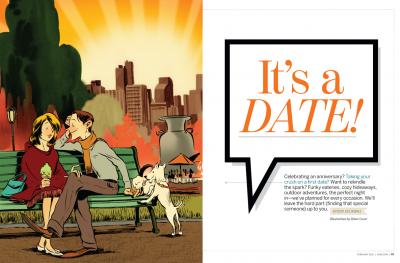 5280 Magazine spread for "It's a date" article in February 2012 article