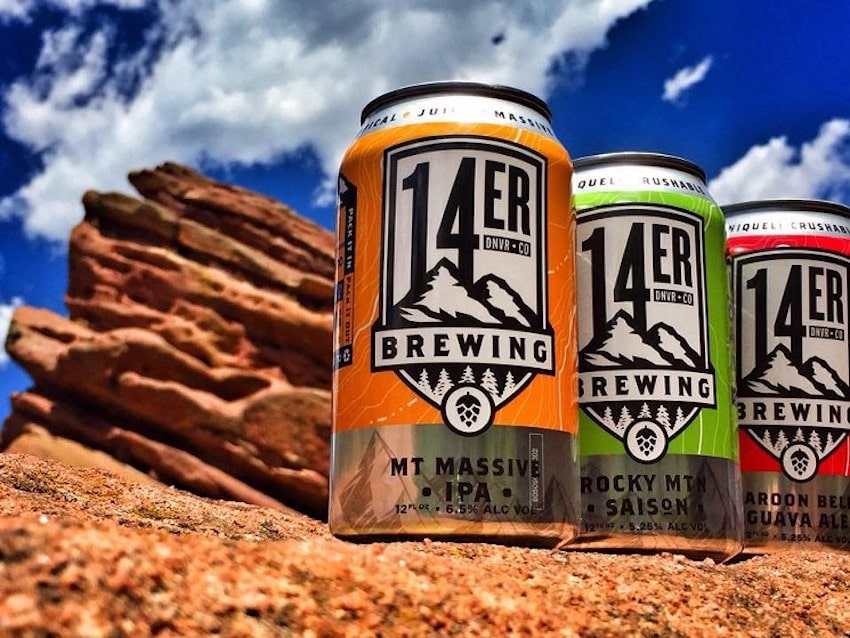 A couple of 14er Brewing Company's best selling beers